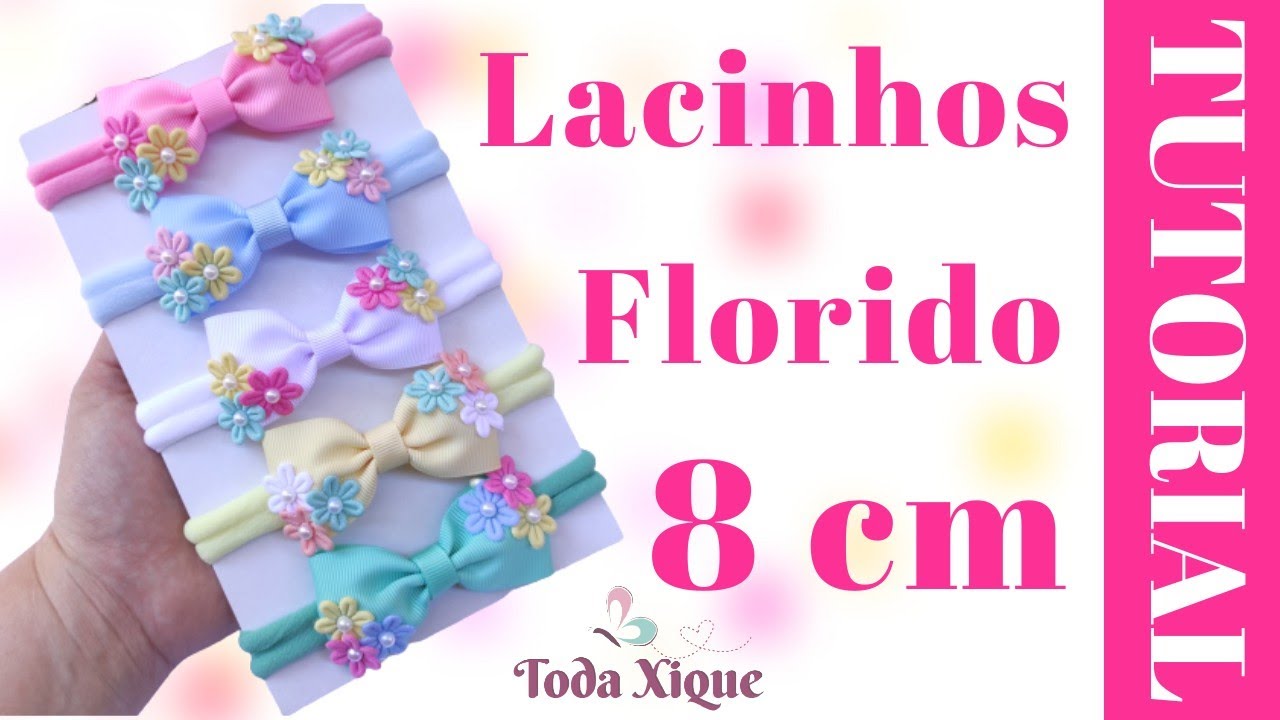 Laço gravatinha - Lacinho fácil e lucrativo - faixinha para bebê - DIY - PAP