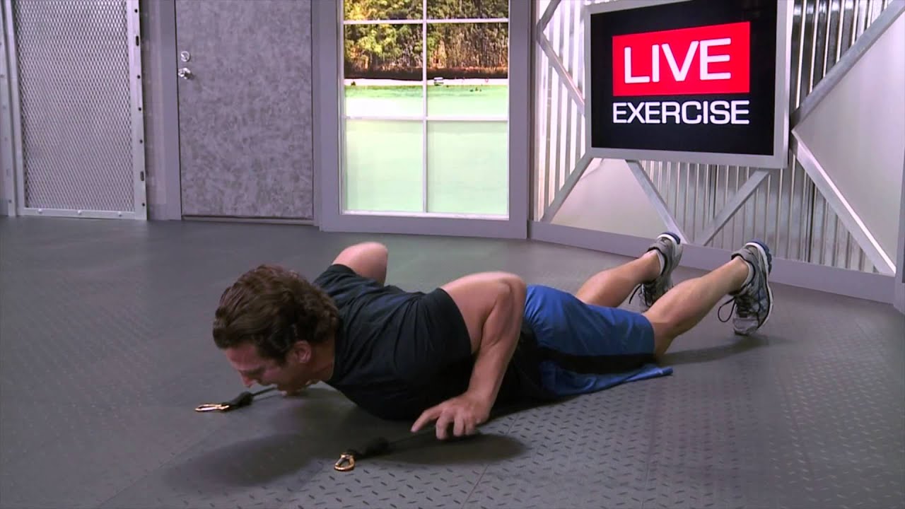 Resisted Military Pushup with Resistance Bands