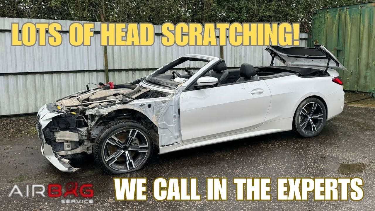 REPAIRING A CRASH DAMAGED WRECKED BMW 4 G SERIES CONVERTIBLE PT2