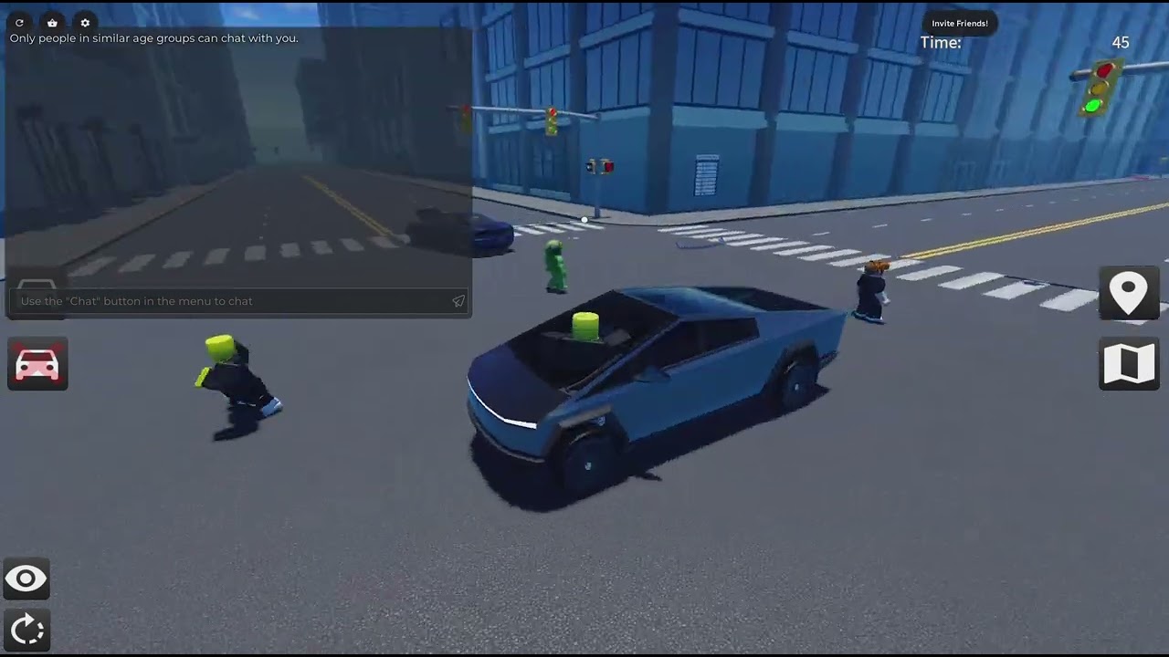 Playing Roblox Car Crash