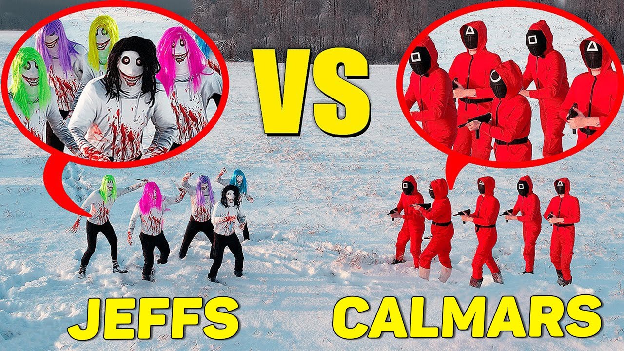SQUID GAME BANDE vs JEFF THE KILLER BANDE. Ils ont été pris dans le jeux des Squid Games !