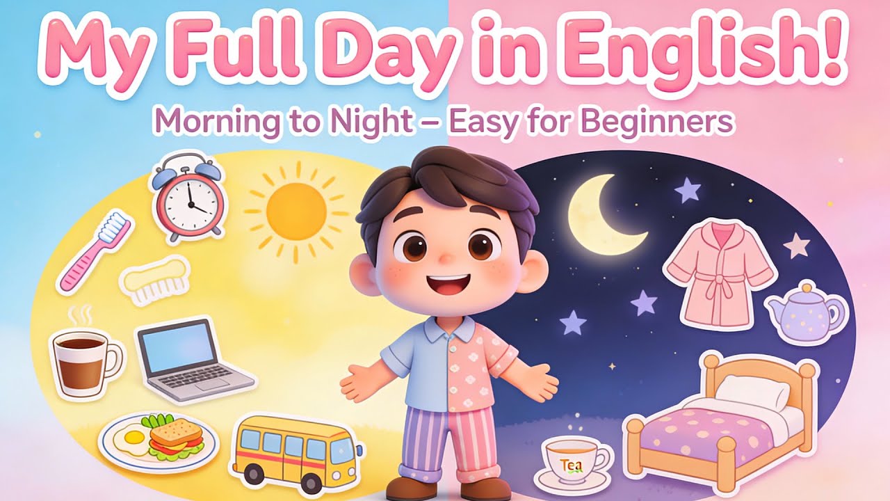 🌞🌙My Daily Routine &ndash; Full Day in English | From Morning to Night | English Podcast