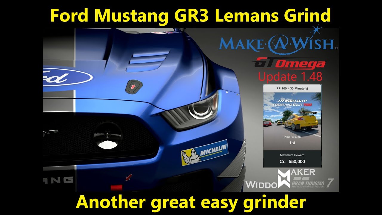 GT7 Ford Mustang Gr3 Best Car Le Mans Grind WTC700 How to Win Update 1 48