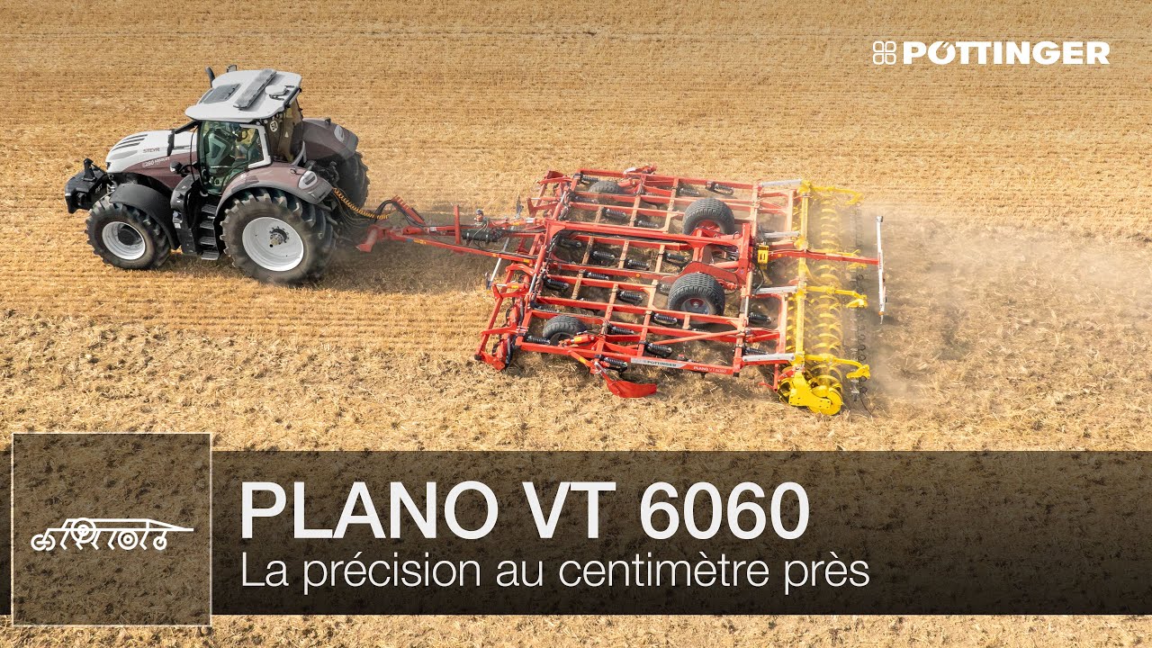 Déchaumeur superficiel traîné PLANO VT 6060 – La précision au centimètre près – PÖTTINGER