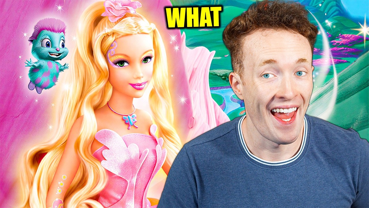 Взрослый мужчина смотрит сумасшедший фильм про Барби (Fairytopia)