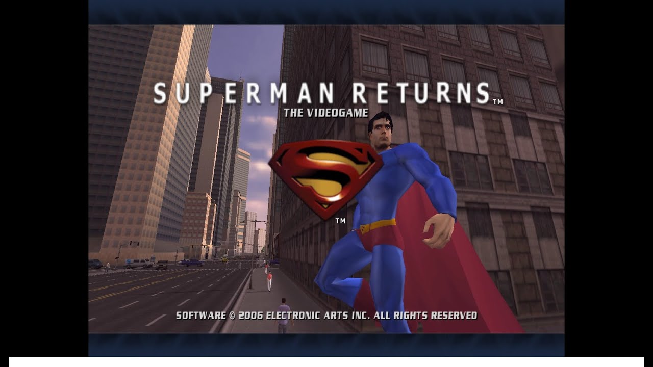 Superman Returns - PS2 - Game Launch & Title Screen