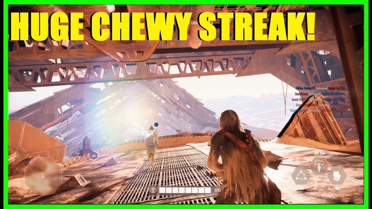Star Wars Battlefront 2 - Chewbacca locked the OBJ down! Huge Chewy killstreak!