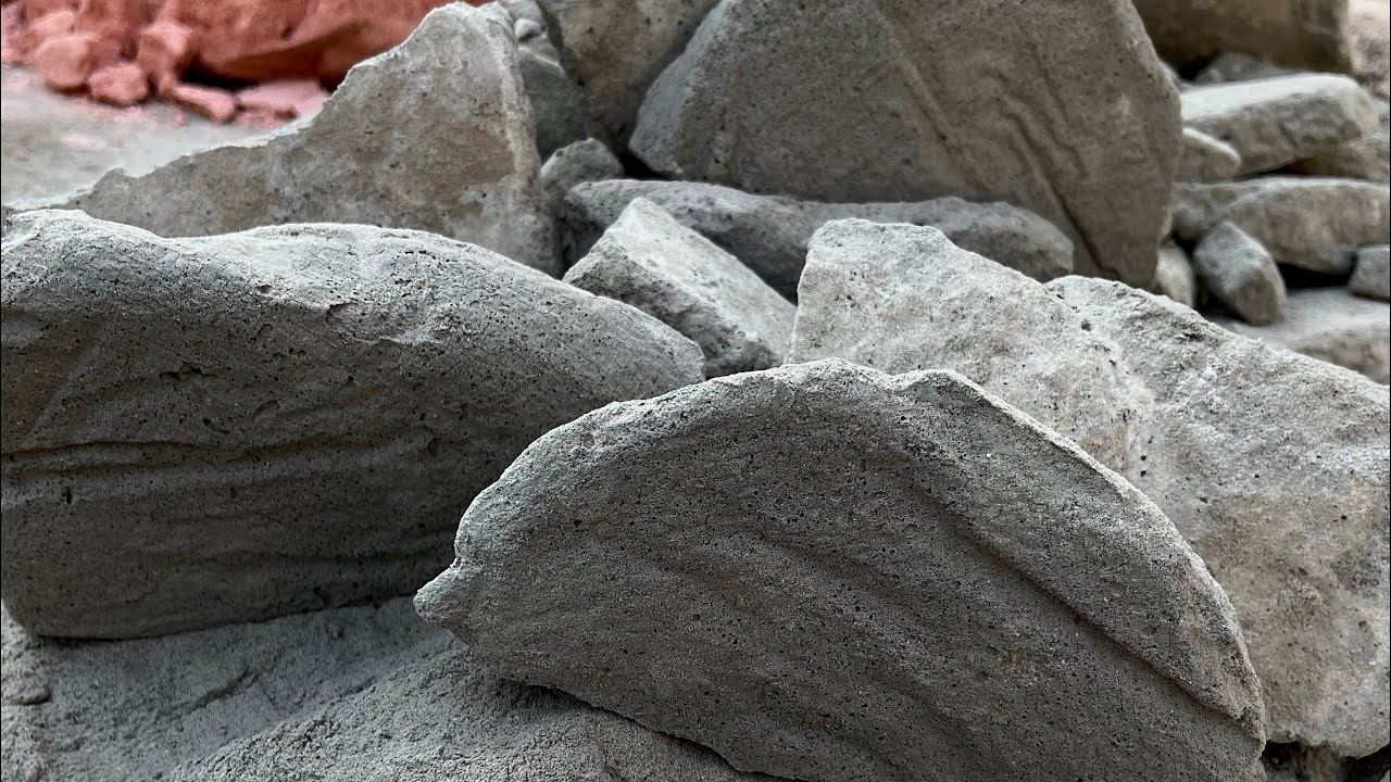 New || Cement Ashes Floor crumbling asmr || Dusty and soft pieces of Slabs 