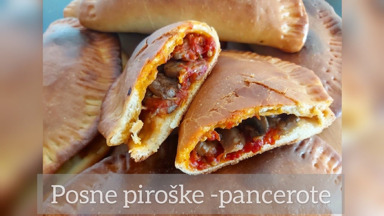 Posne piroske - pancerote punjene sampinjonima i ajvarom - hrskave i preukusne