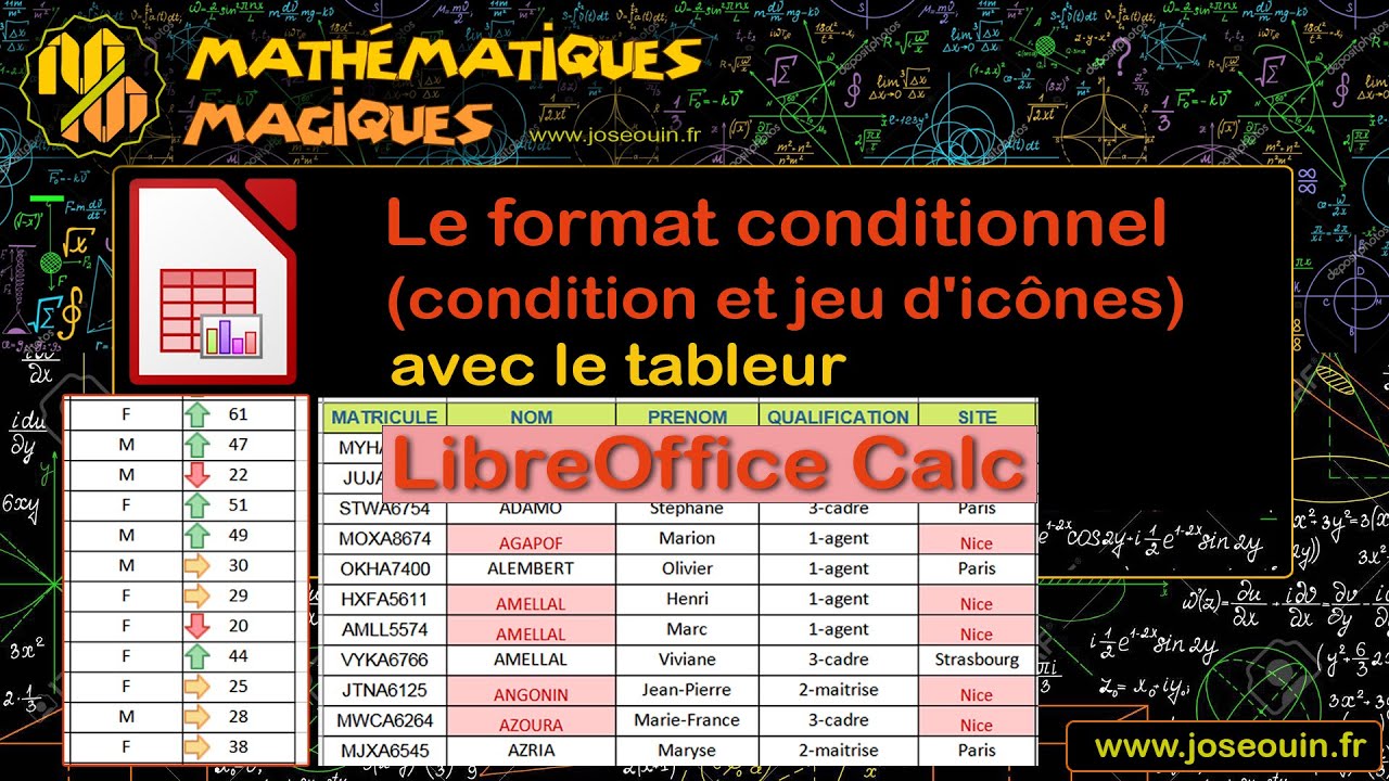 Le format conditionnel avec le tableur LibreOffice Calc