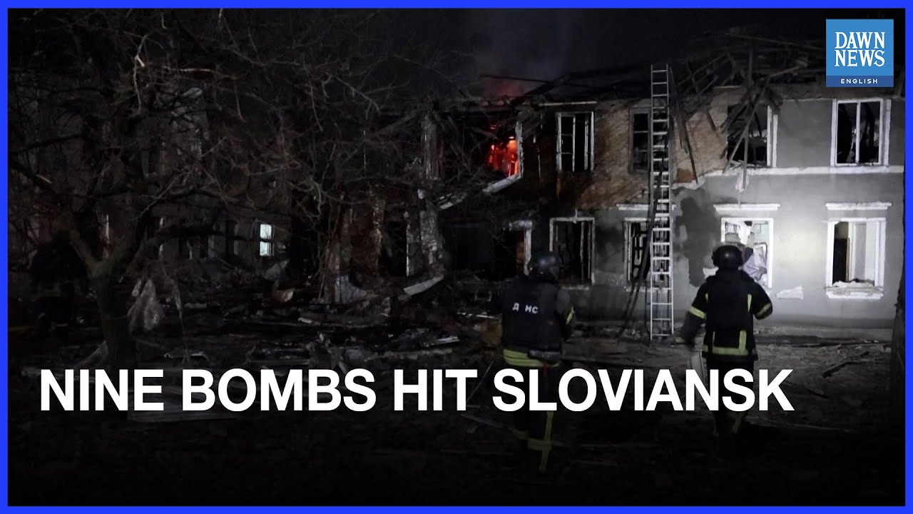 Russia Hits Ukraine's Sloviansk With Nine Aerial Bombs | Dawn News English