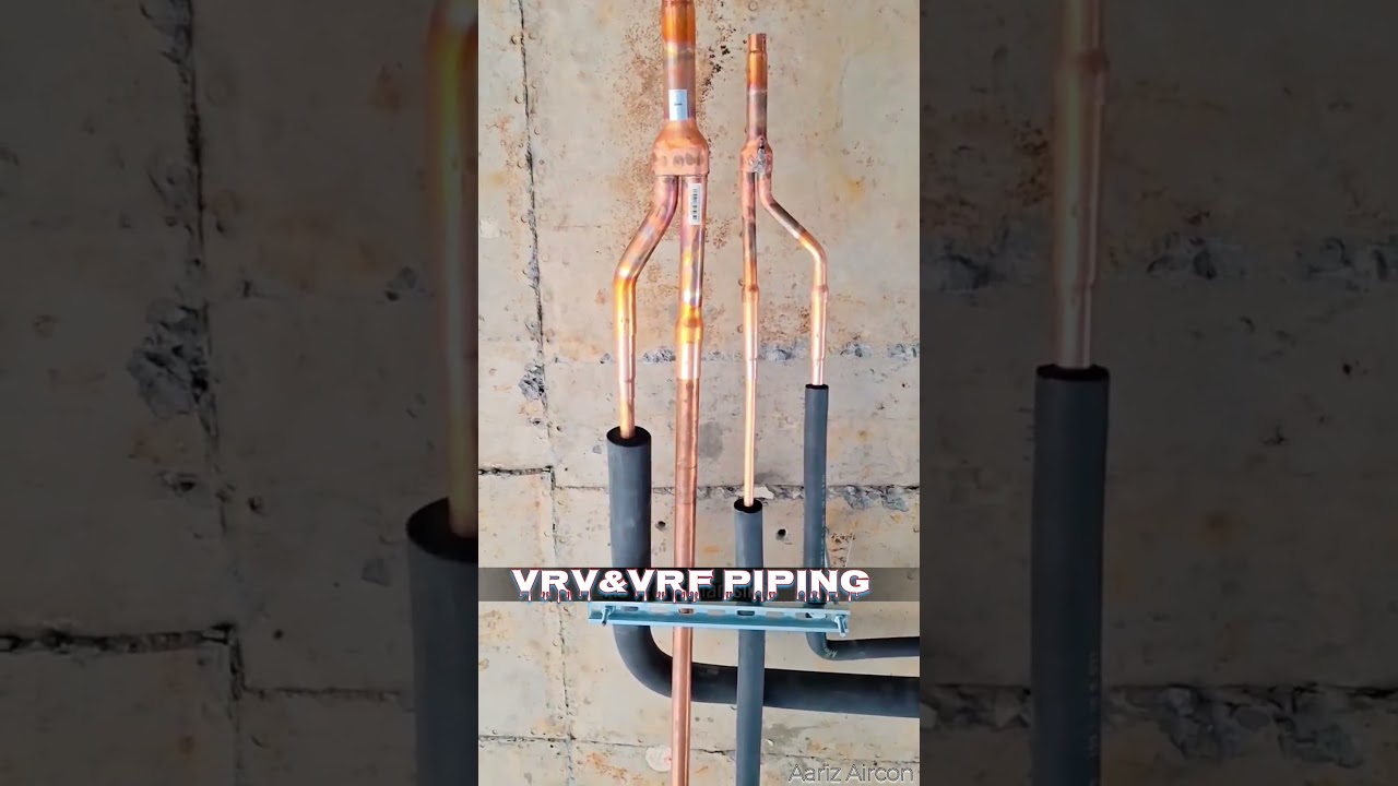 VRV & VRF System Air conditioner piping#aariz #ac #aarizaircon #airconditioner #reels #shorts