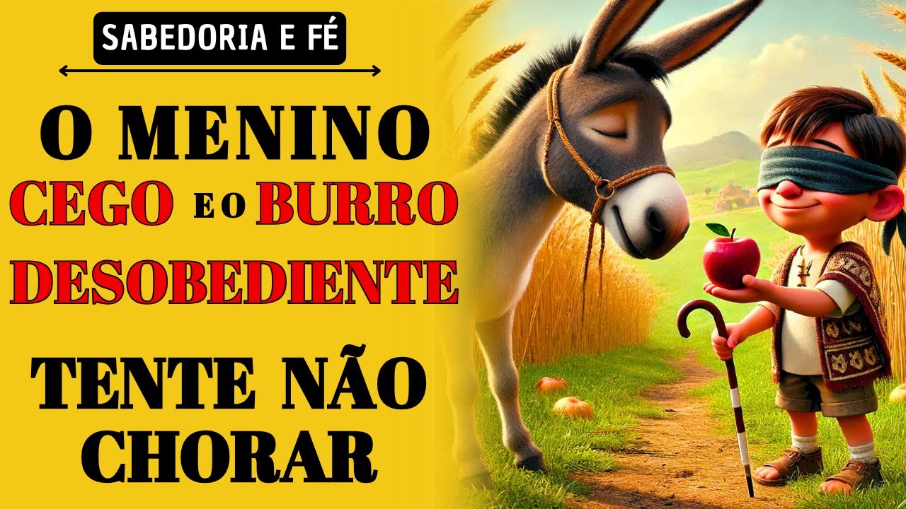 O Menino CEGO e o Burro Desobediente – Não Assista essa História, Pois Pode Ser a Sua.
