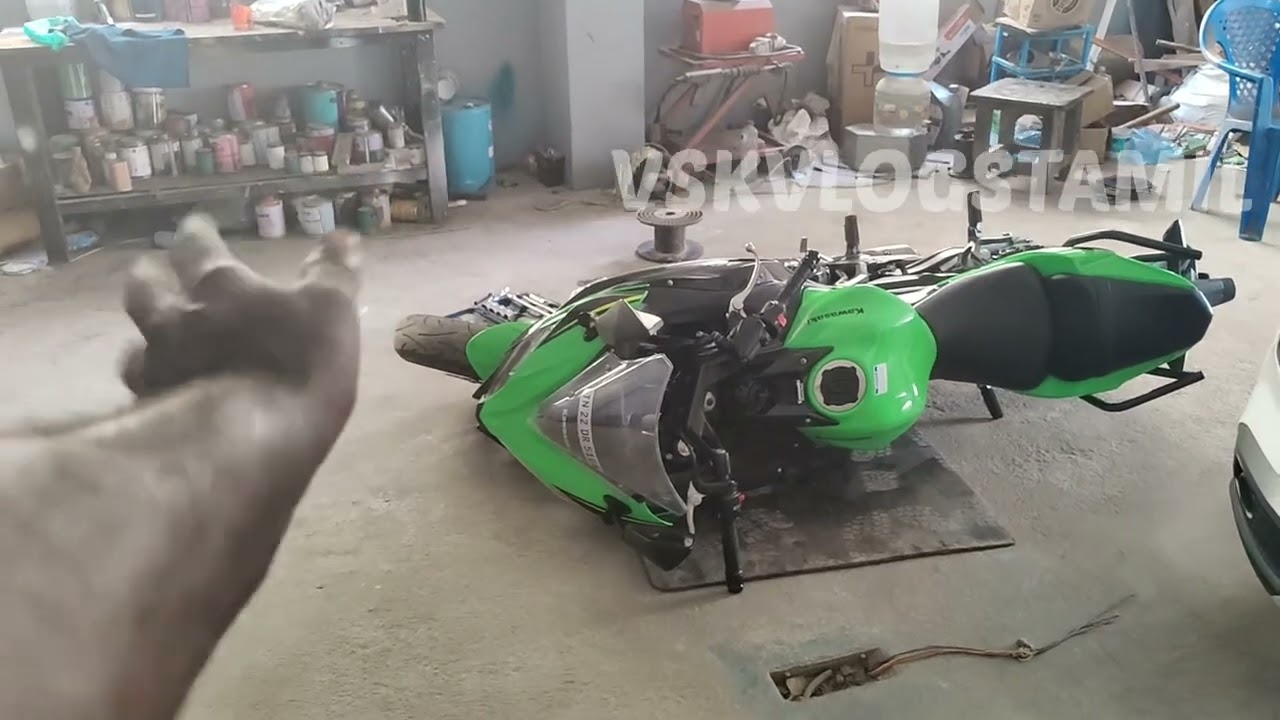 Ninja 650 frame slider testing Kawasaki || Vsk Vlogs Tamil || Kawasaki ninja 650 || VVT  #vvt