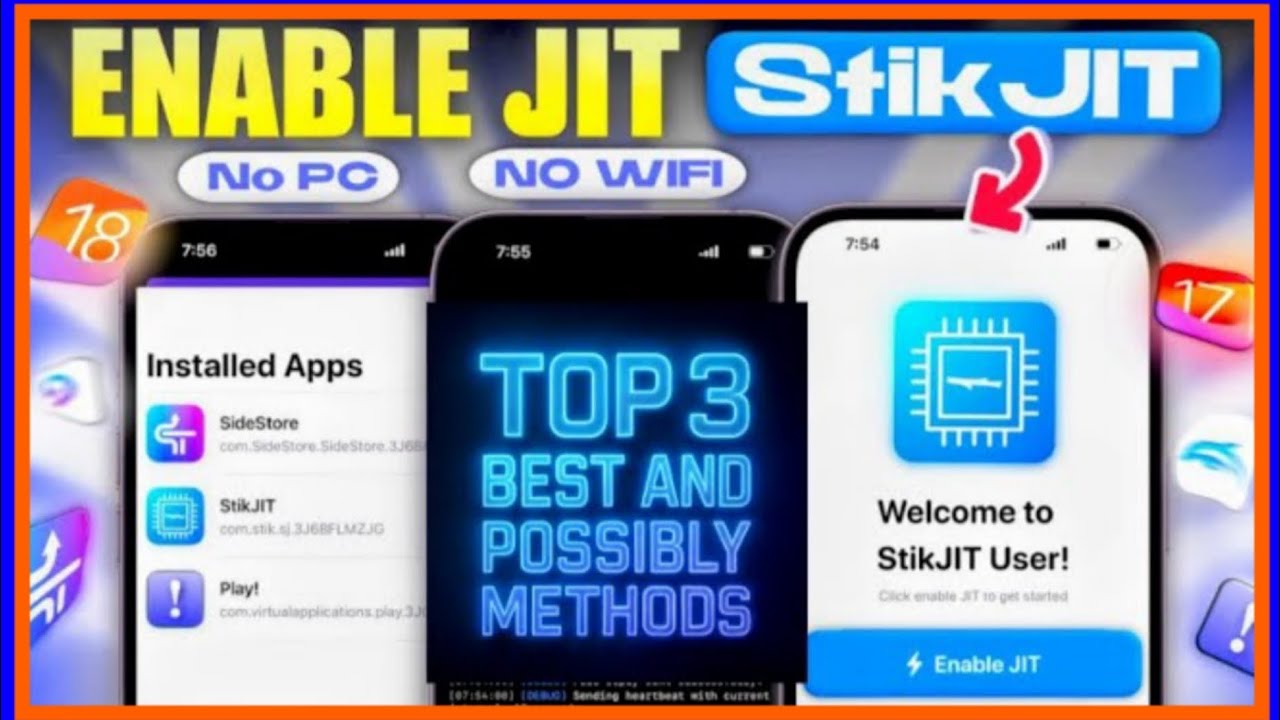 Enable JIT on iOS 18 & 17 Without PC or Jailbreak | Stikjit Full Guide + Working Links!