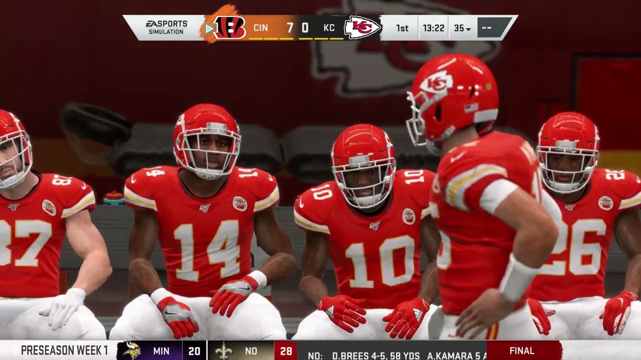 4K – Madden NFL 20 – 2019 – Preseason – Week 1 – Cincinnati Bengals at Kansas City Chiefs