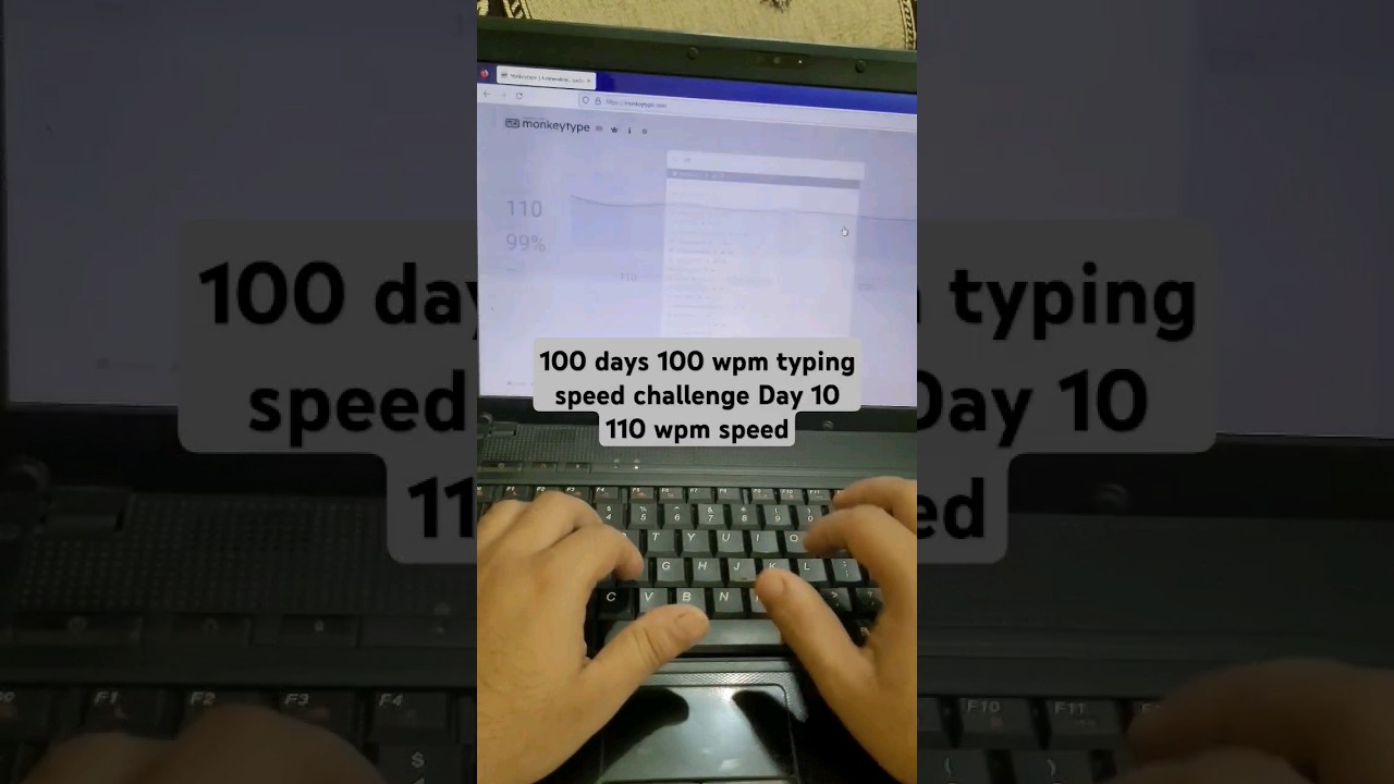 100 days 100 wpm typing speed challenge Day 10 - 110 wpm speed #typingtest #challenge