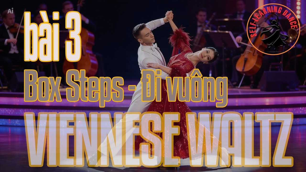 156 - Điệu Viennese Waltz - Bài 3: Box Steps - Đi vuông. 