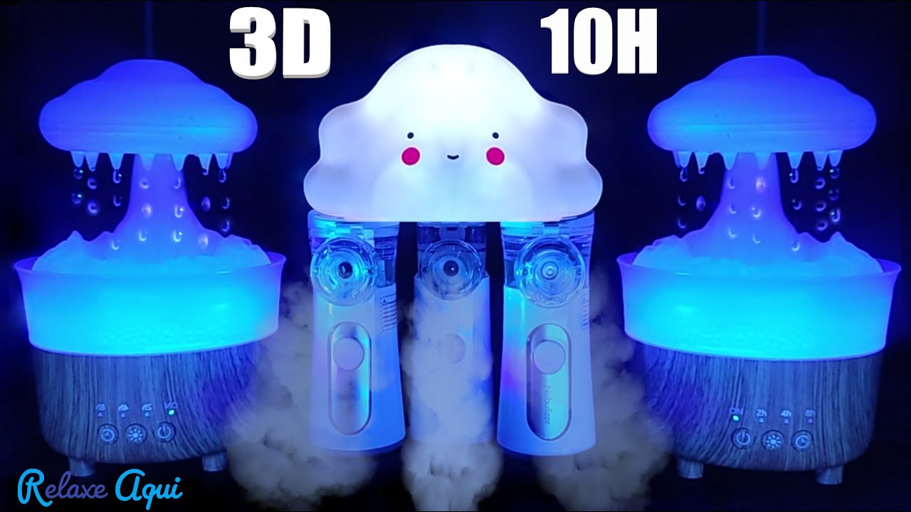 🌧️ ASMR: 3D-аэрозоль с тремя распылителями и потрясающим дождем. Идеальный Белый Шум💤