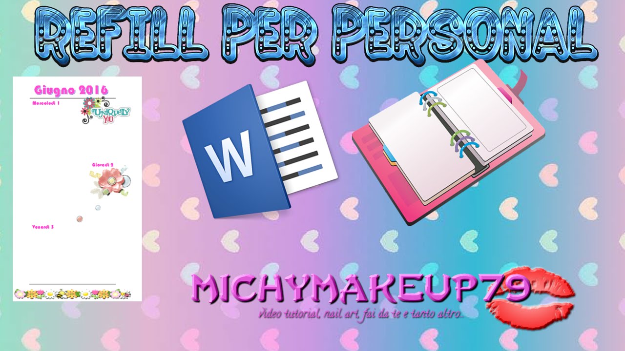 Refill per personal  personalizzati  come li creo ♥ ✌