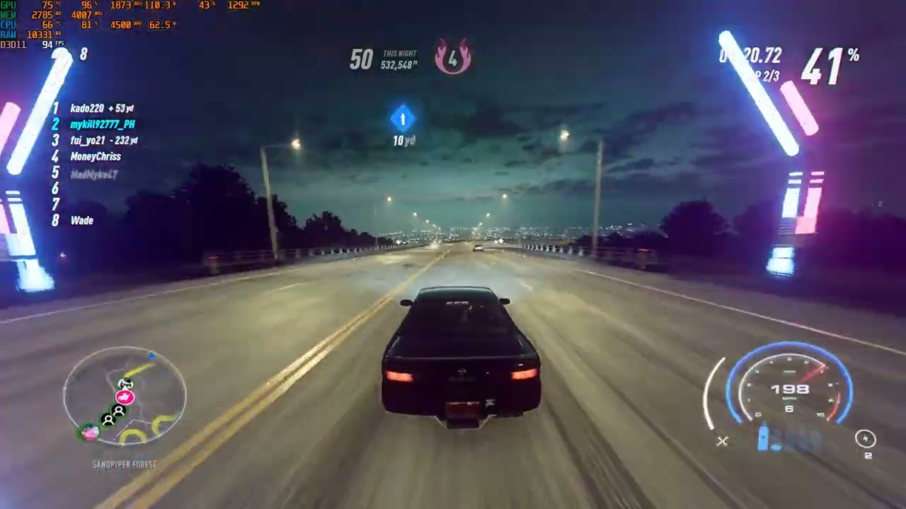 Need for Speed Heat - red rock tornado.. fun race with friends