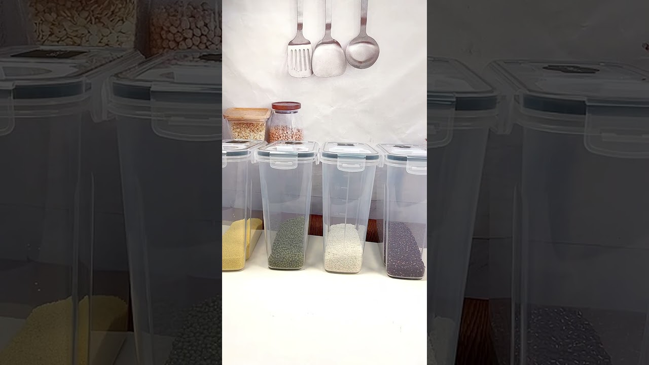 Airtight containers for grains, flour, snacks & more! #airtightfoodcontainer