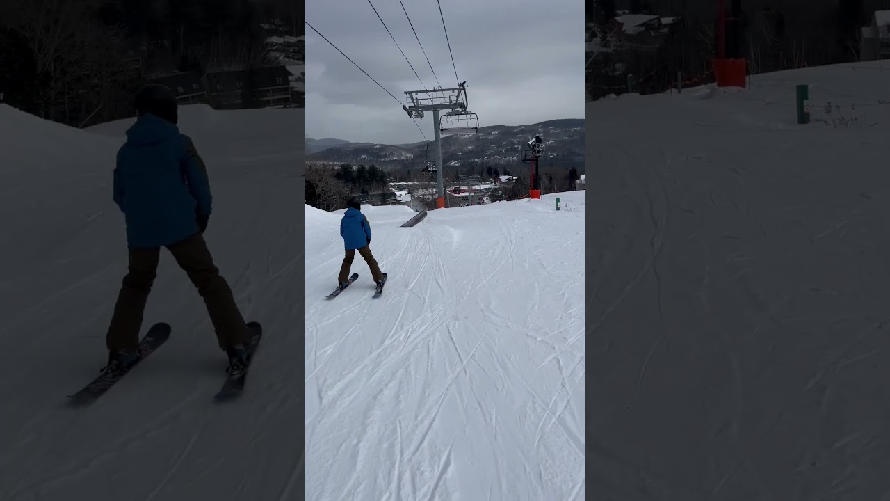 Doing some rails at Sunday River #sundayriver #skiing