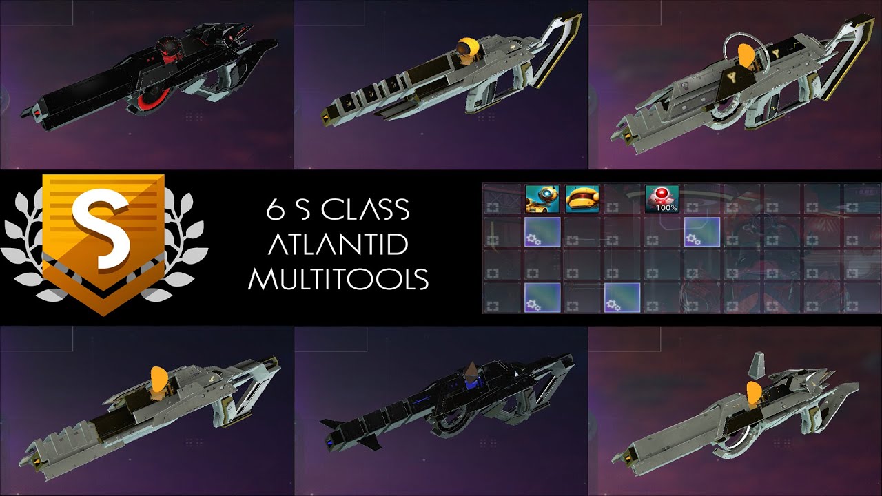 No Man's Sky - 2 Black & 4 Grey S Class Atlantid Multitools