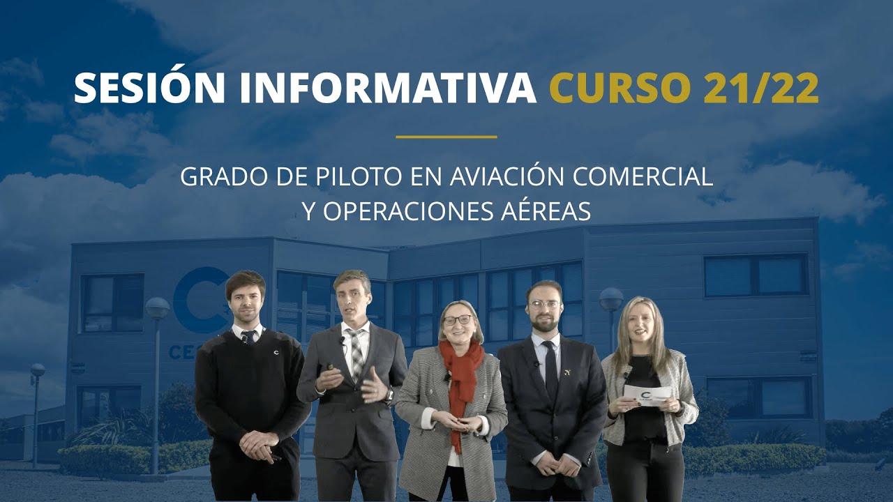 Sesión informativa curso 21/22 del Grado de Piloto de Aviación Comercial de CESDA