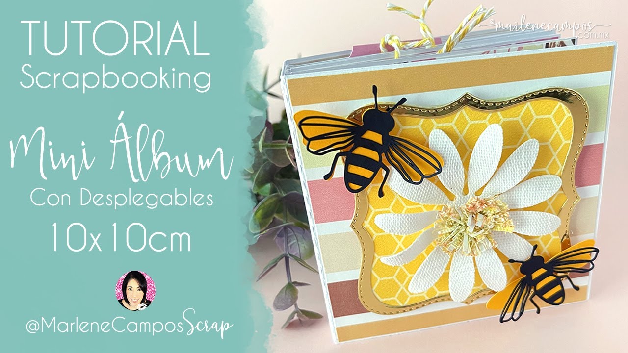 SCRAPEA CONMIGO: Mini Álbum usando Sobrantes de Papel | Tutorial ✂️ Marlene Campos
