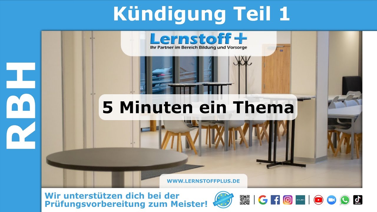 Industriemeister | Logistikmeister | RBH | Kündigung Teil 1