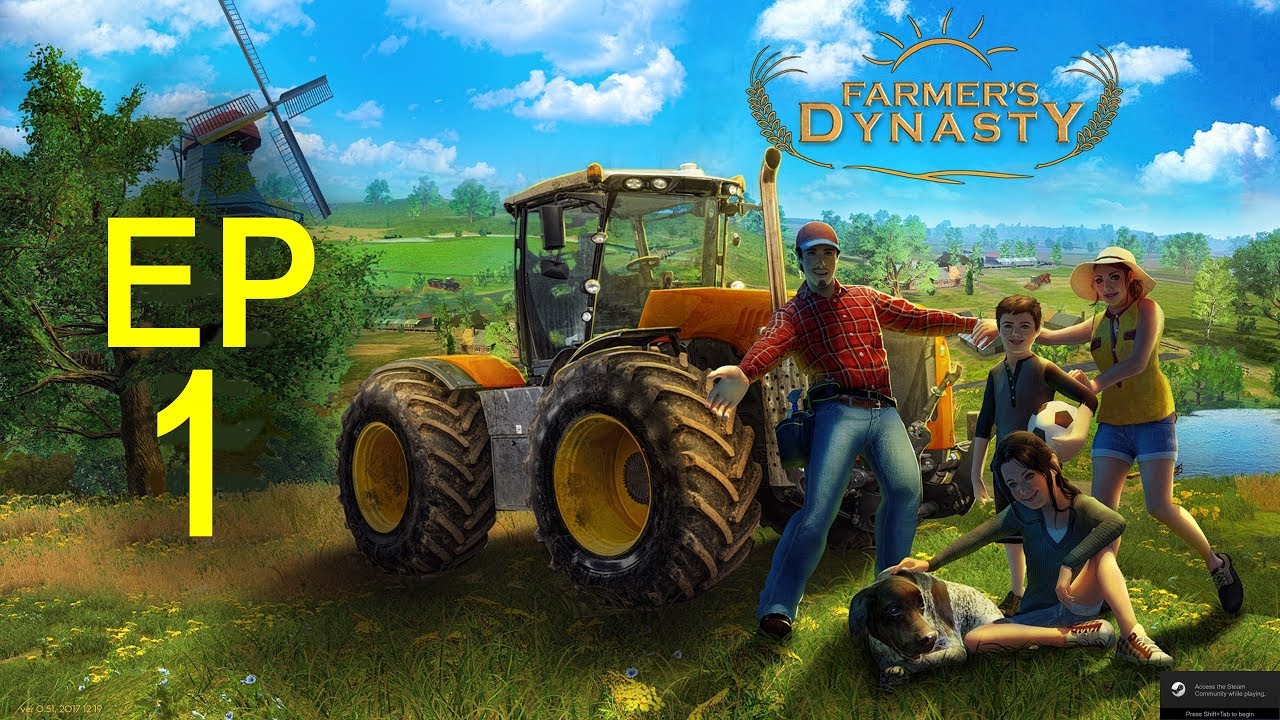 Let's Play Farmer's Dynasty Ep 1 rebuilding Grandpa's Farm