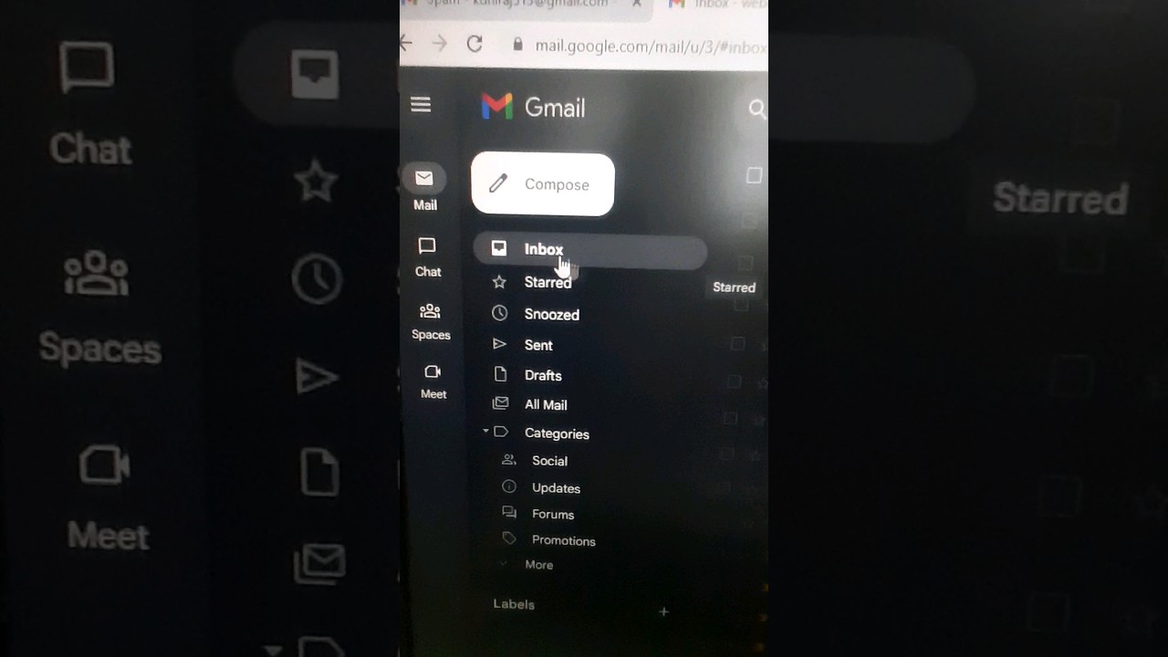 How to hide and unhide gmail inbox category #gmail #viral #shorts