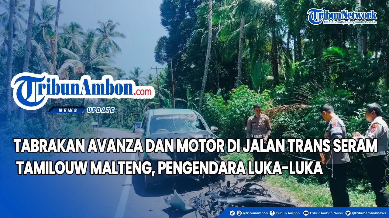 Tabrakan Avanza dan Motor di Jalan Trans Seram Tamilouw Malteng, Pengendara Luka luka