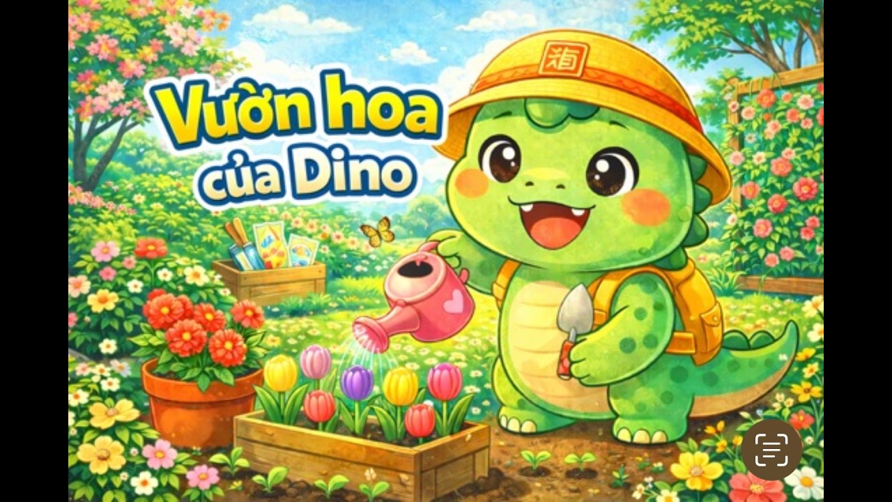 Bé Học Tiếng Trung Tên Các Loài Hoa 🌼🌷 | Dino Chinese | Vườn Hoa Của Dino