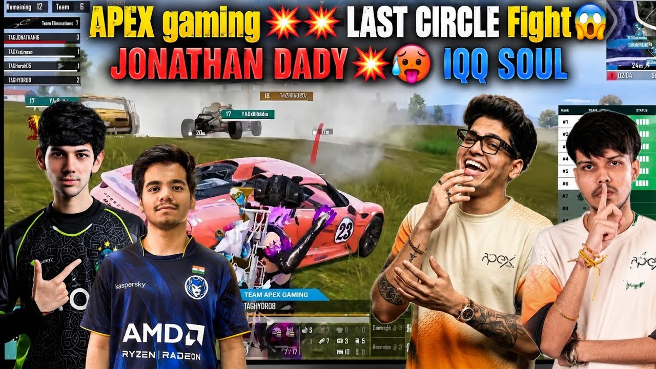 APEX GAMING 💥🥵 LAST CIRCLE Fight 😱 JONATHAN DADY 💥 IQQ SOUL TEAM 💥#tag #jonathan #jonathangaming 