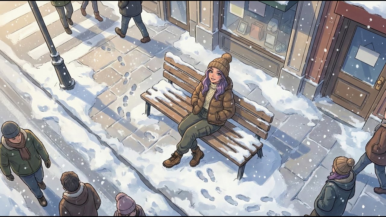 Snowy City Lofi ❄️ Chill Beats for Winter Nights