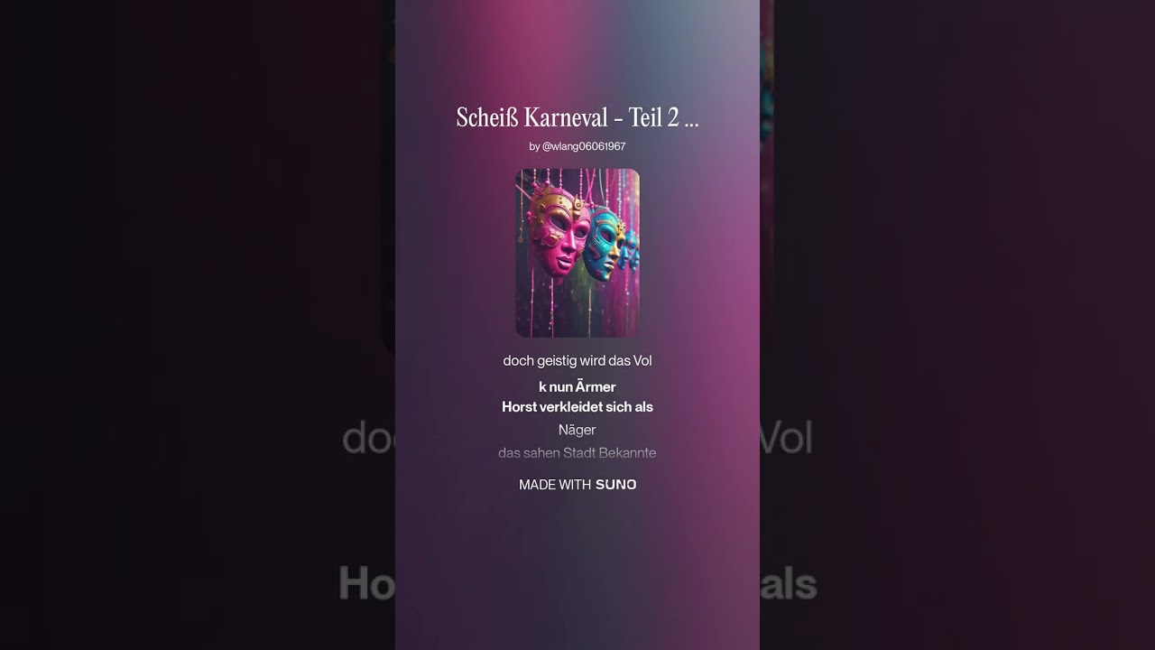 Scheiß Karneval - Teil 2 - techno - version -🎼🥸😵‍💫🚑🍾🤠🤡 - #lied #musik #bier #satire #schwangerschaft
