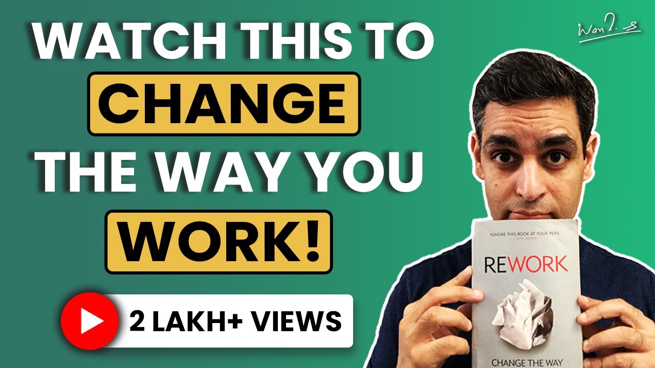 Top 5 learnings from Rework by Jason Fried | Rework Summary in Hindi | Ankur Warikoo Books
