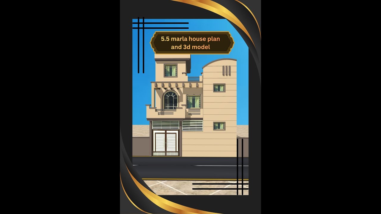 5.5 Marla House Plan And 3D Model#30x50kagharkanaksha #3ddesign #2bhkhousedesign #3dobject
