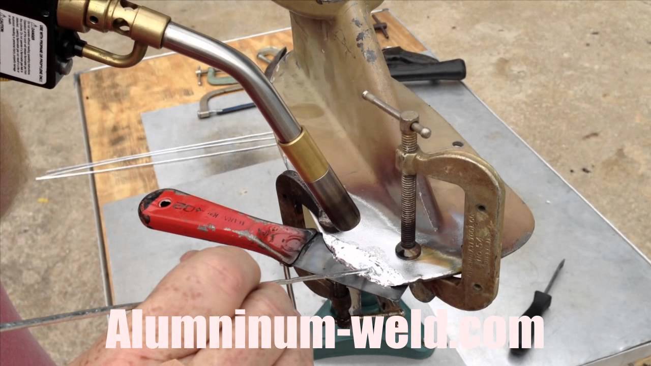 Aluminum Boat  Lower Unit or Skeg Repair with HTS-735-11