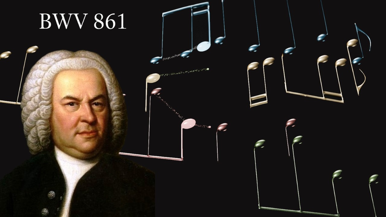 Bach — Fugue in G Minor, BWV 861 (Visualisation)