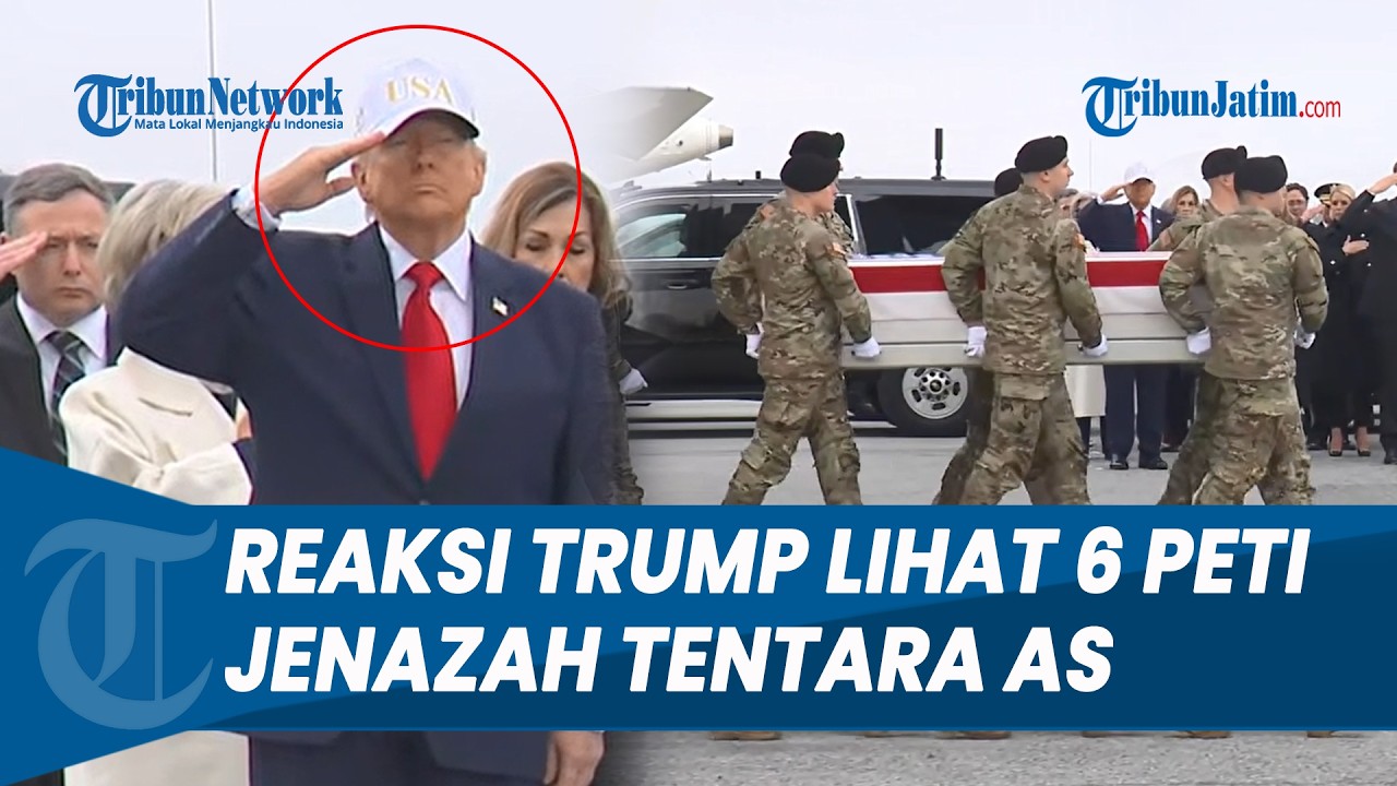 Trump Hadiri Upacara Pemulangan Jenazah 6 Tentara AS Tewas dalam Serangan Iran