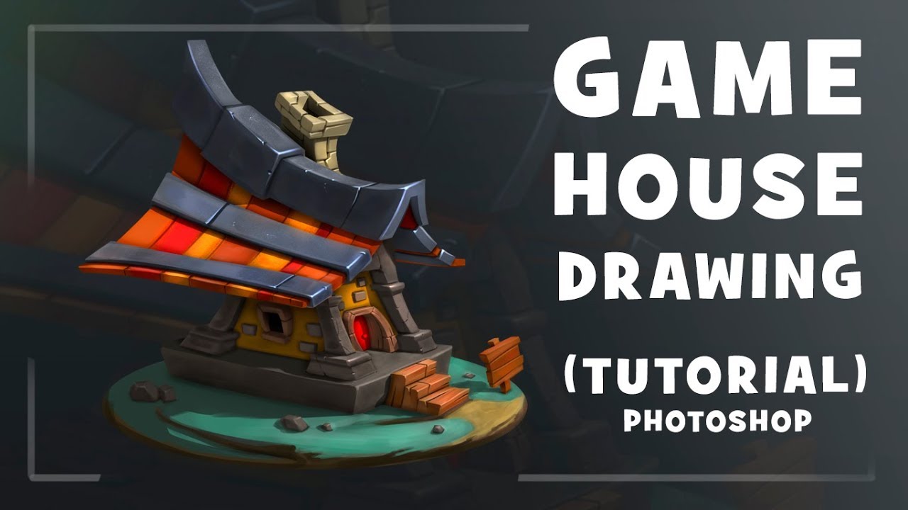 GAME HOUSE DRAWING | TUTORIAL | РИСУЕМ ИГРОВОЙ ДОМИК | PHOTOSHOP