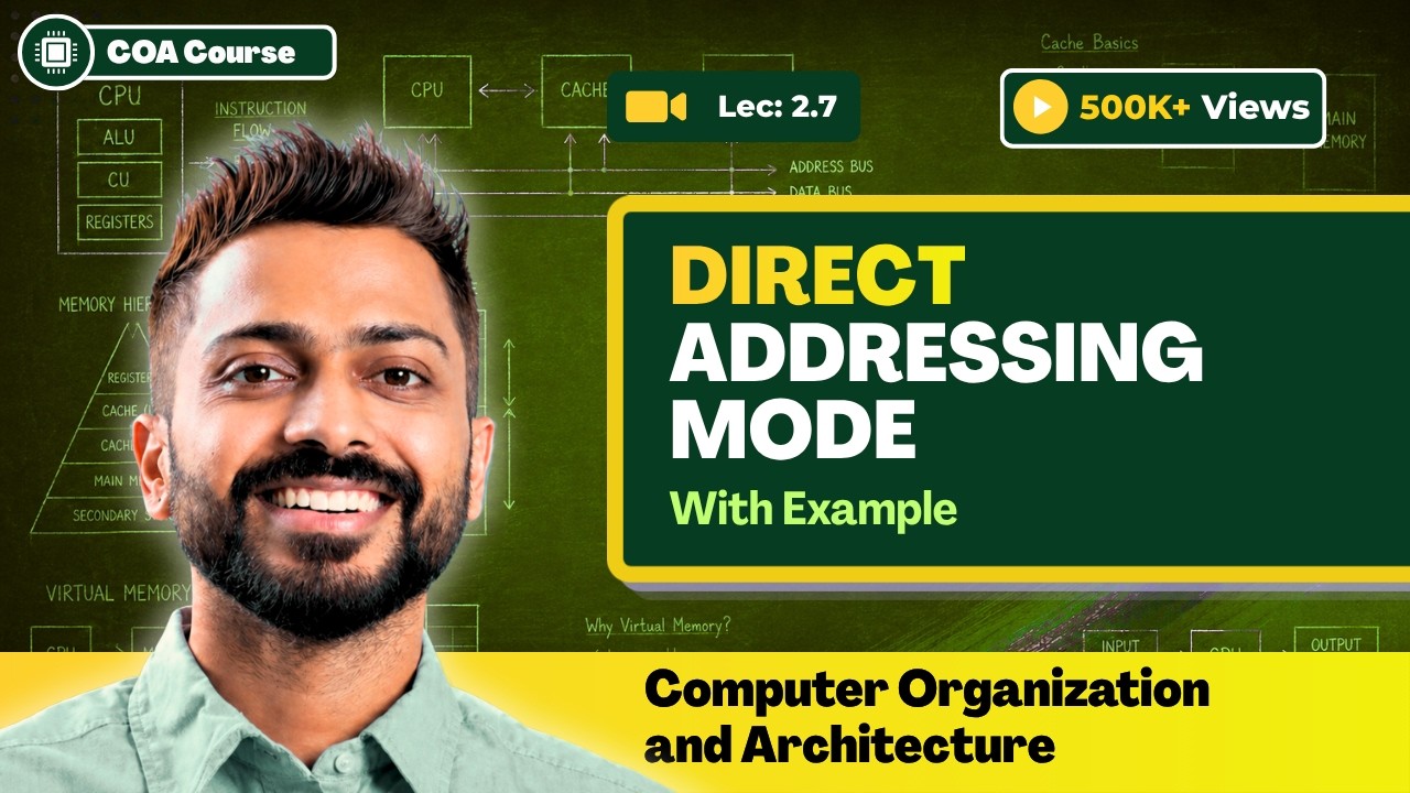 L-2.7: Direct Addressing Mode || Computer Organization and Architecture