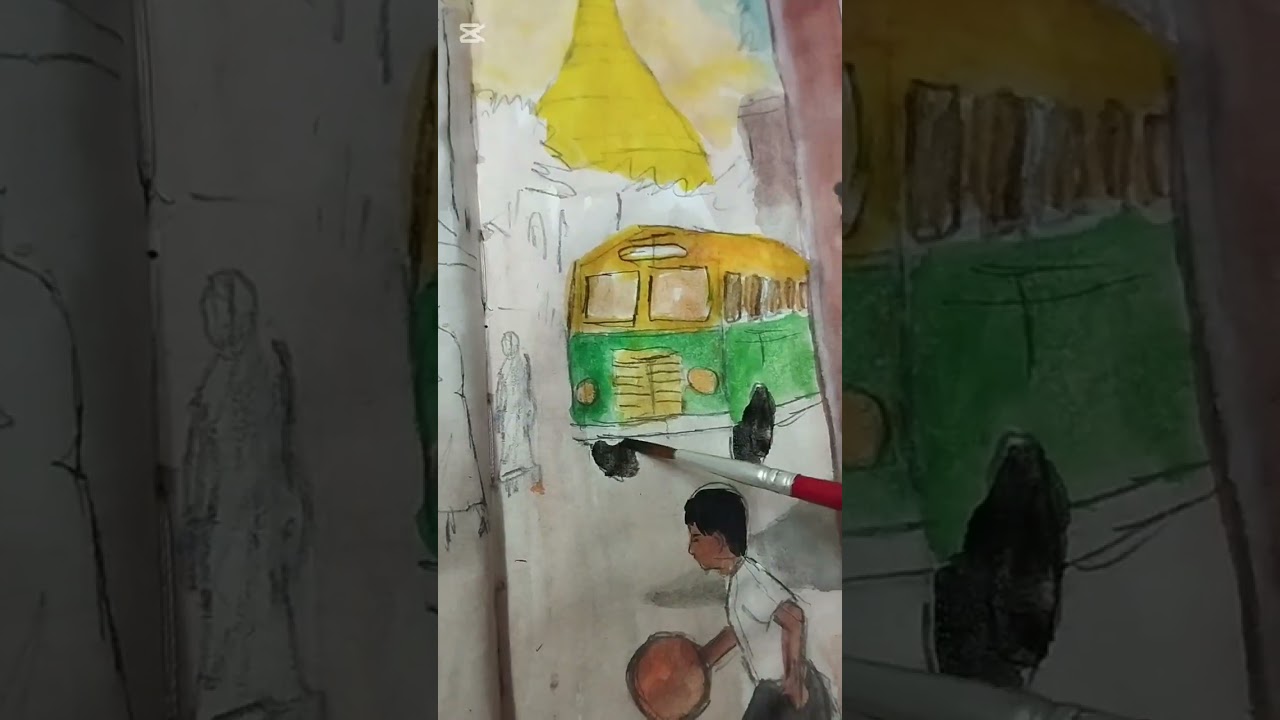 #Yangon in 1970 #oldvibe #myanmar #art #painting #coloring #drawing #watercolor #artist