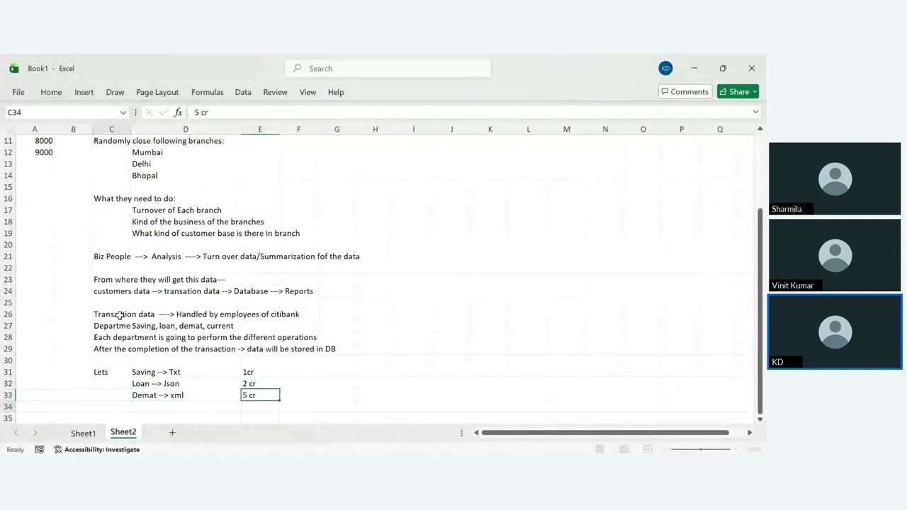 Data Engineering Course Weekend Batch Cloud Training : Session 2