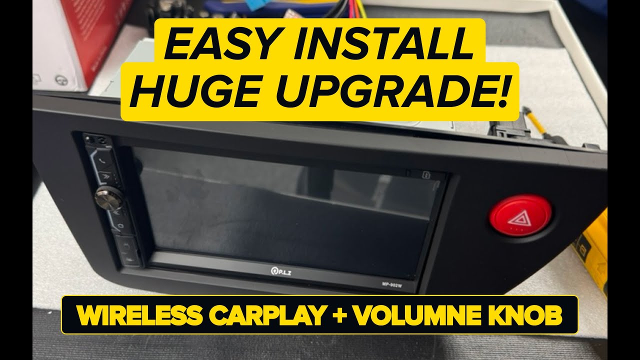 Best Budget CarPlay Stereo? PLZ 7 Car Stereo Upgrade with Volume Knob! Install Guide DIY