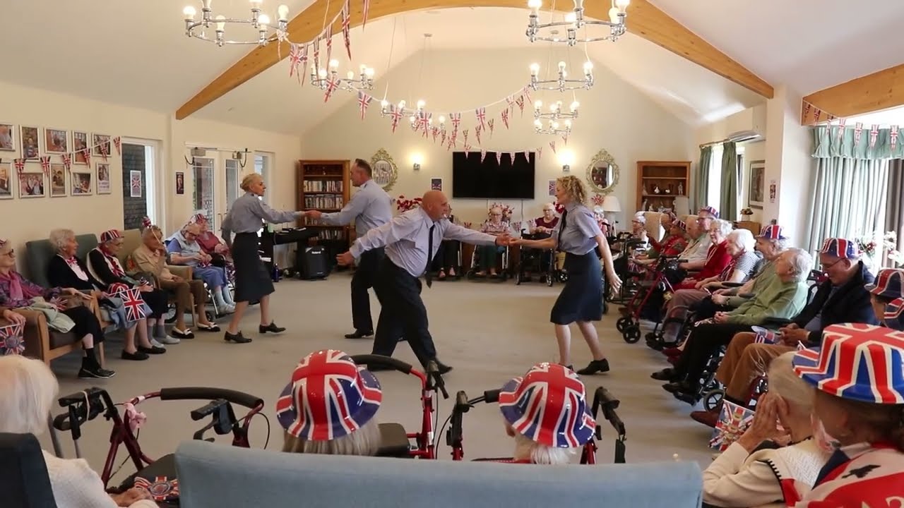 The Surrey Jive on VE Day at Oak Lodge Care Home!