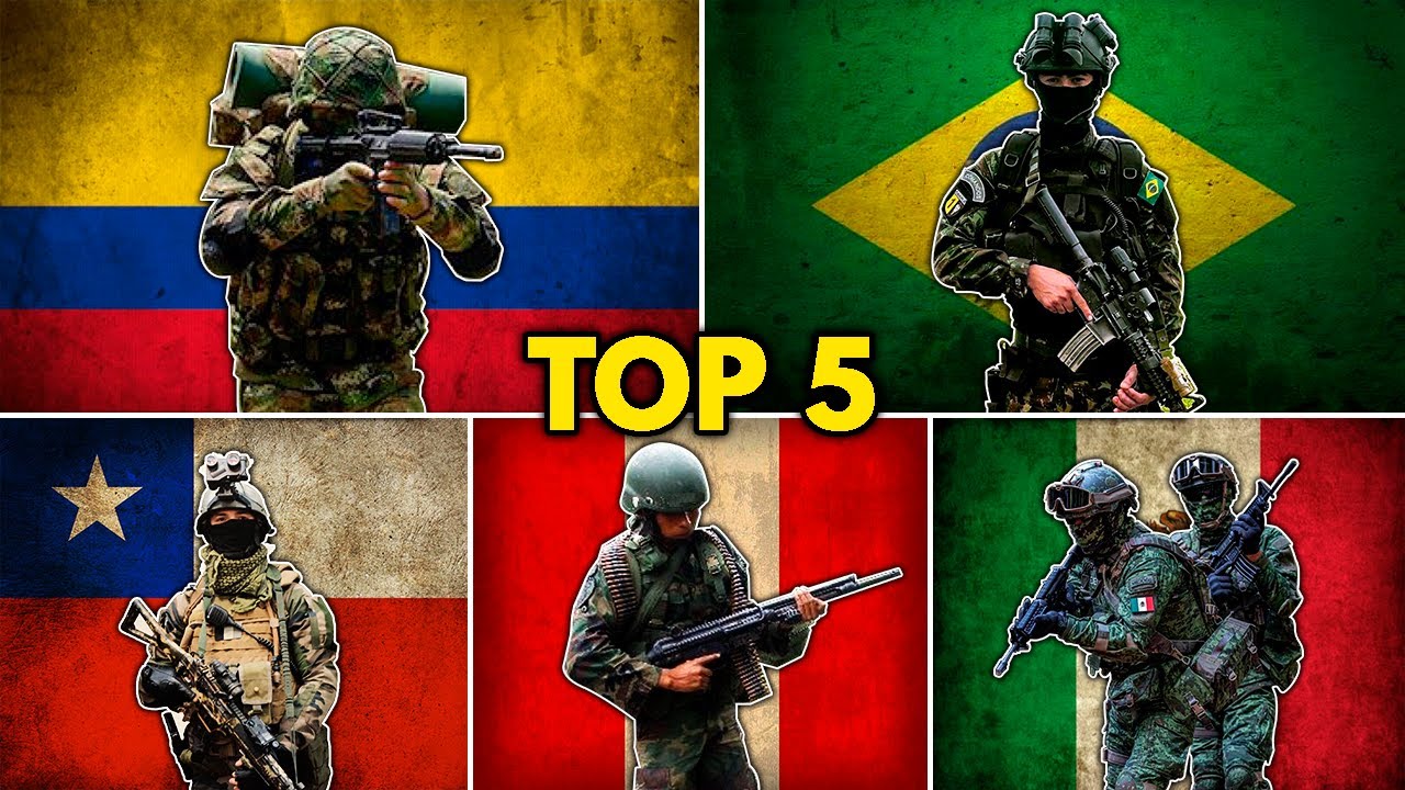 🚩Top 5 EJ&Eacute;RCITOS m&aacute;s PODEROSOS de Latinoam&eacute;rica